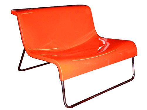 ORANGE FORM CHAIR BY PIERO LISSONI