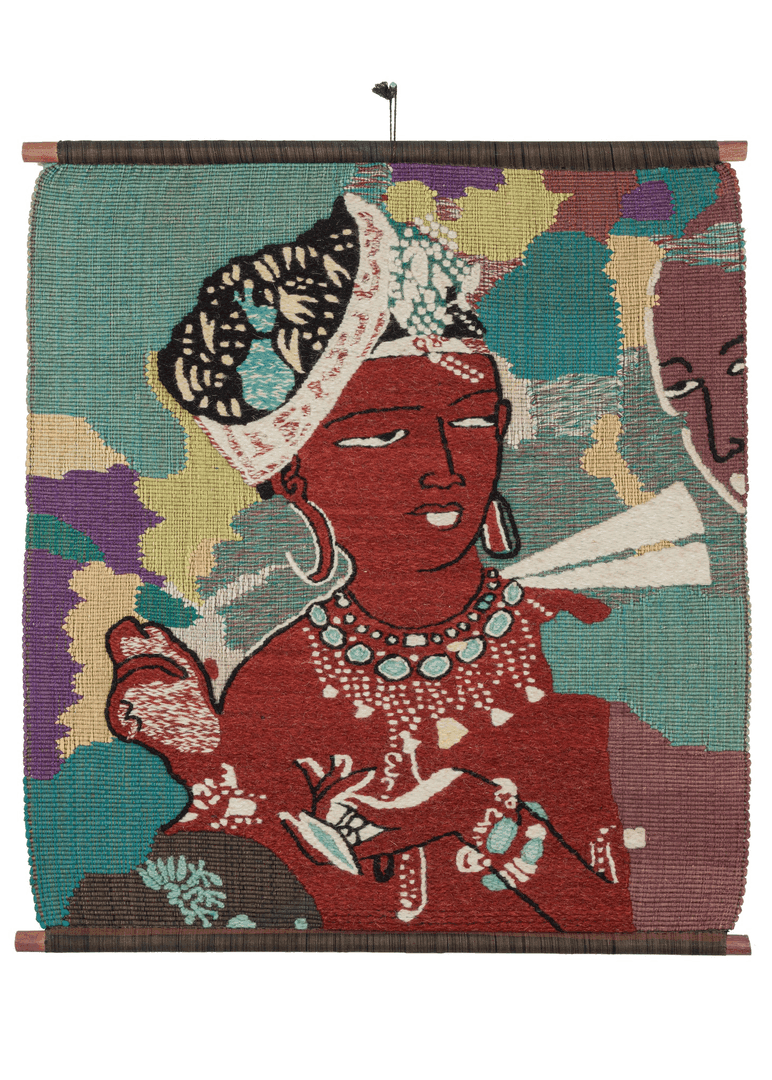 Woven Apsara Wall Textile - 2'5 x 2'8, TX312, from Heirloom Rugs