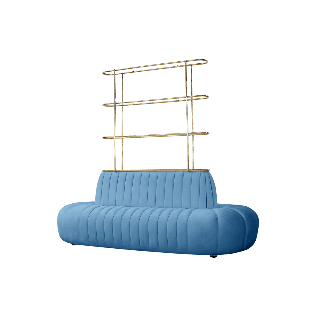 Oval Borne Sea Blue with Shelf, 6309, from High Style Event Rentals