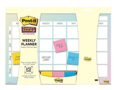 Post It Weekly Calendar, from MOT Designs