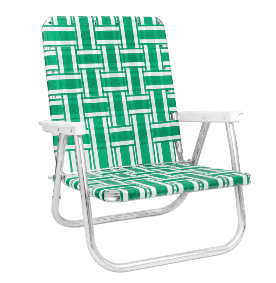 Green/White Stripe Beach Chair, from Hero & Beauty Prop Rental
