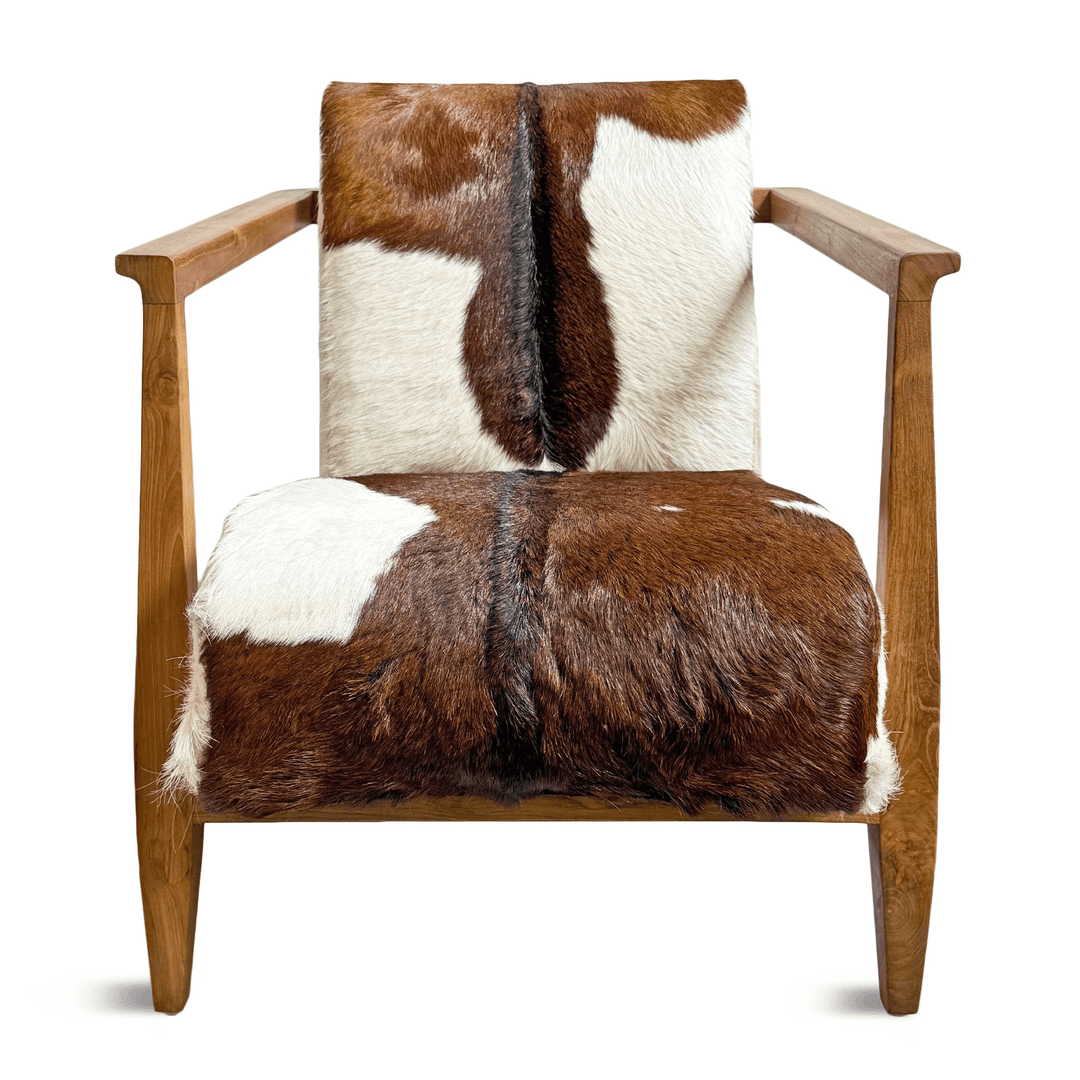 Brown & White Deco Cow Chair, T0433A, from Design Mix Furniture