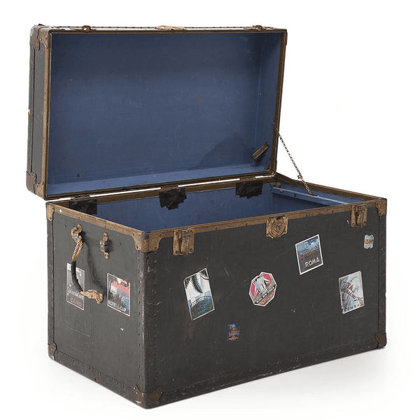 Black Travel Trunk, 25622, from Gil & Roy Props
