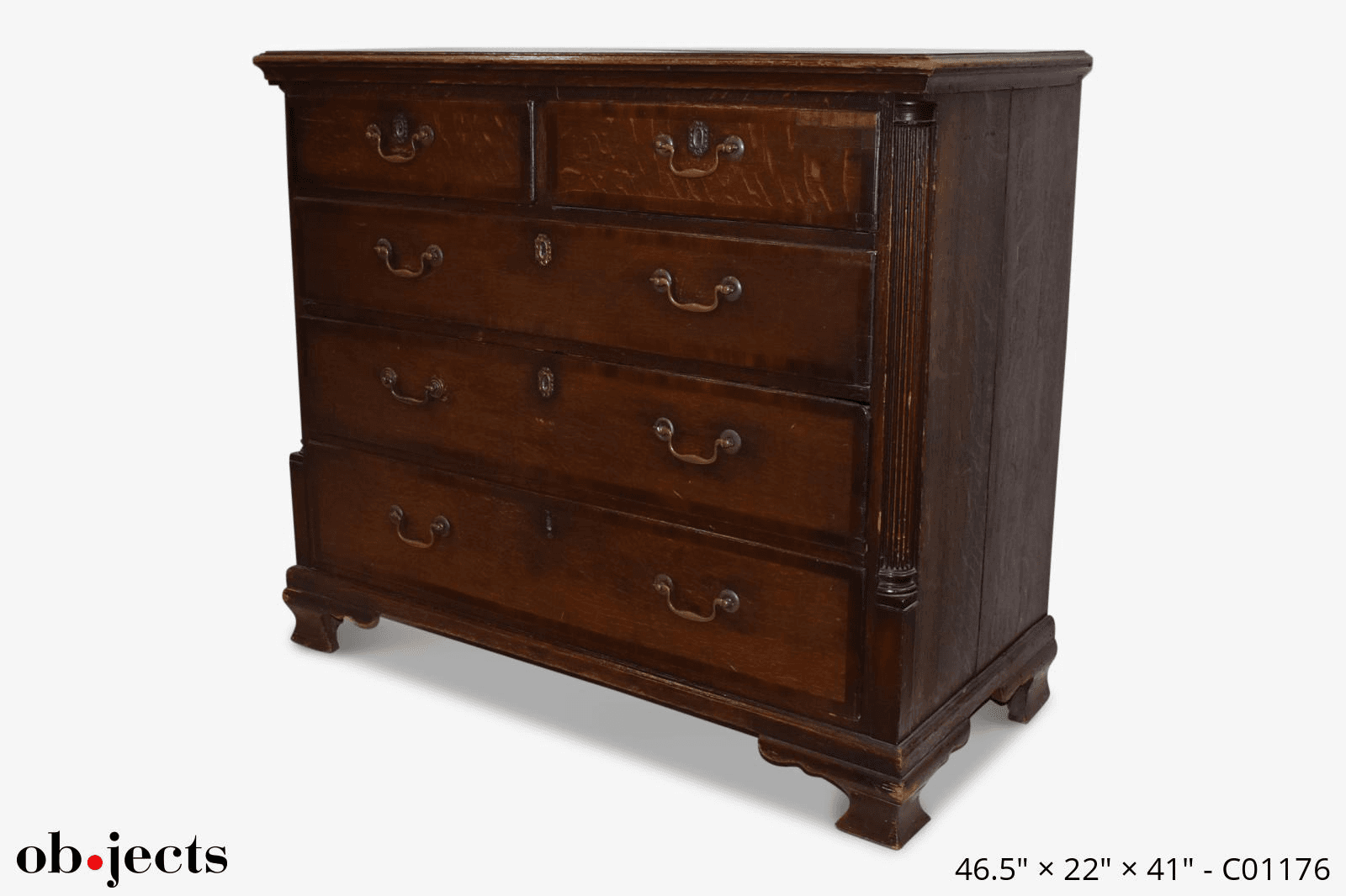 Chest 5-Drawer Dark Wood, C01176, from Ob-jects