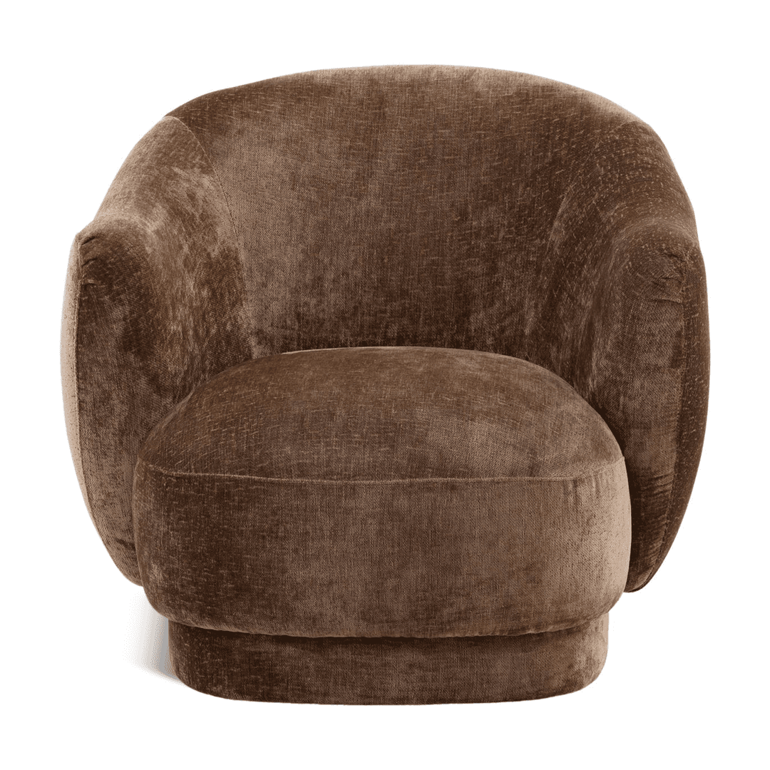 Milk Chocolate Velvet Accent Chair, T39018, from Design Mix Furniture