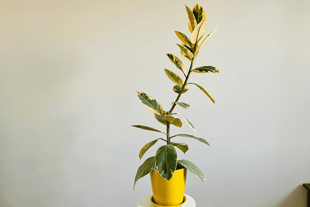 Rubber Plant (Ficus Tineke), 8, from Best Supporting Plants