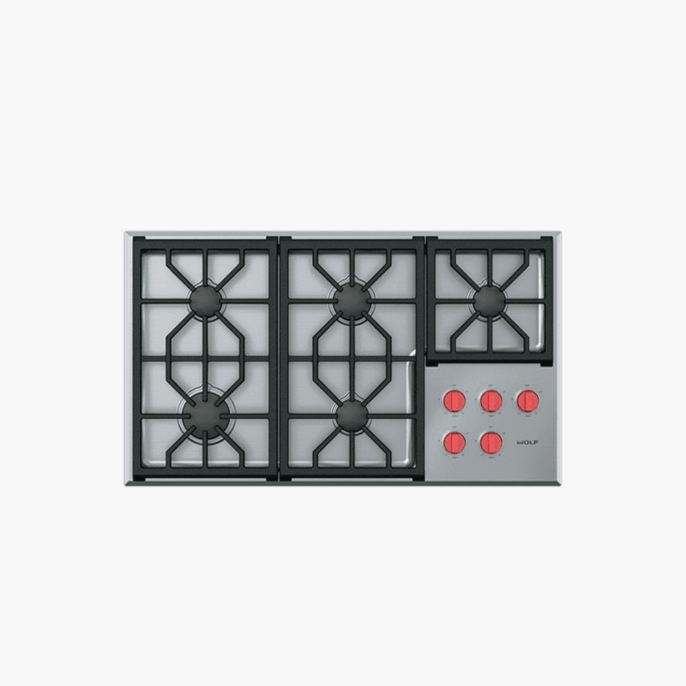 Wolf 36″ Gas 5-Burner Cooktop, CG365P/S/LP, from Exclusive Sales & Rentals