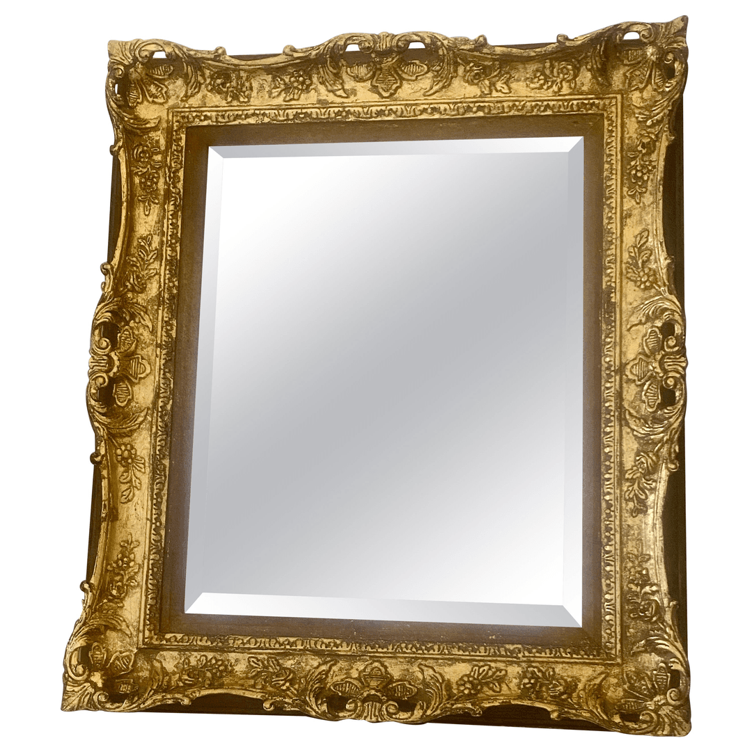 Ornate Antique Gold Leaf Carved Wood Mirror, f_33416282, from Deco Dreams