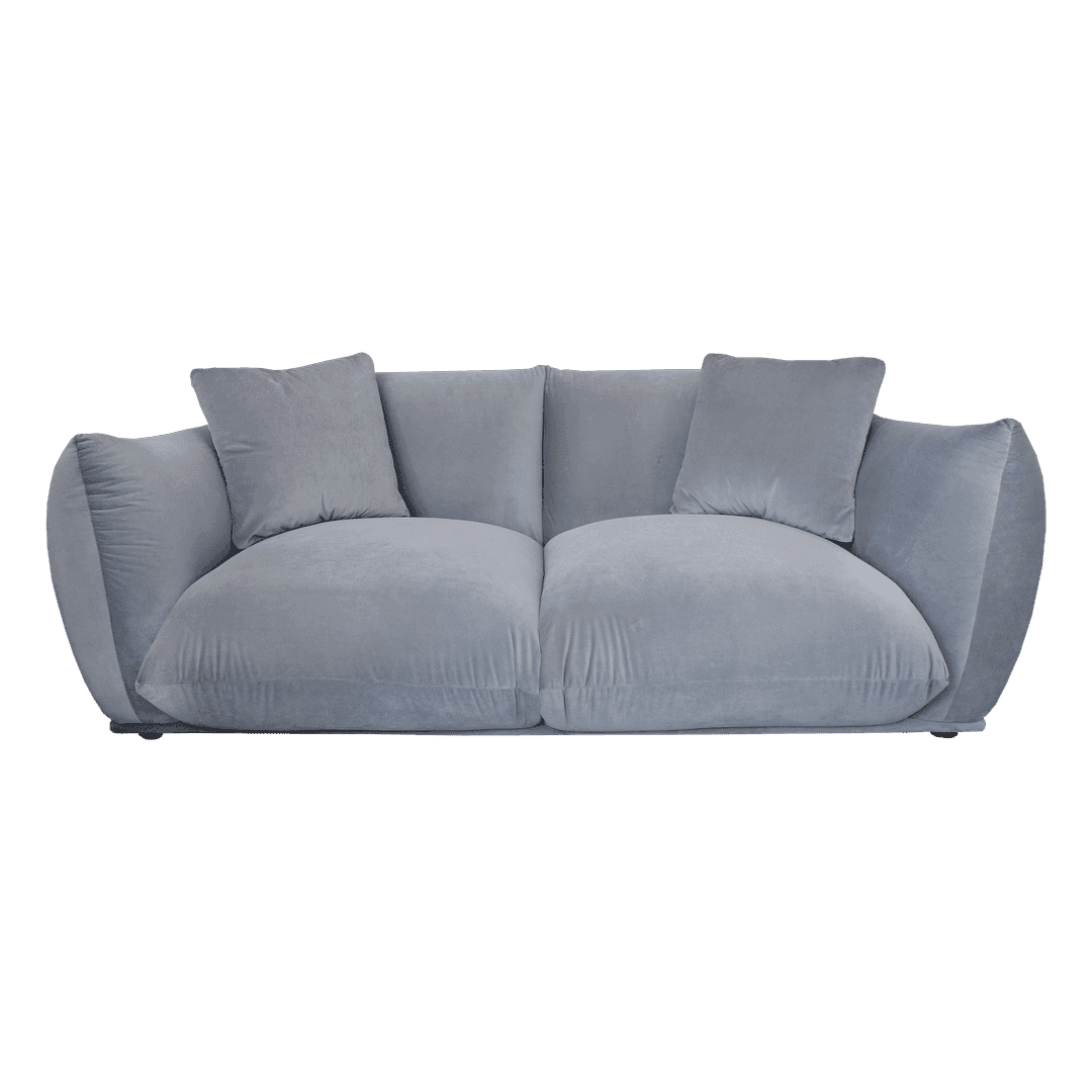 Galle 70s Twin Sofa Grey Cotton Velvet, from Galle 49