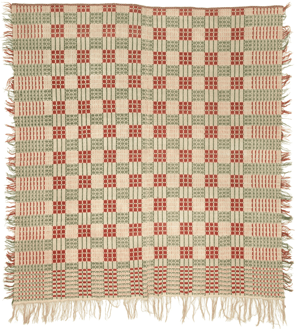 19th Century Geometric Coverlet - 5’10 x 6'5, TX496, from Heirloom