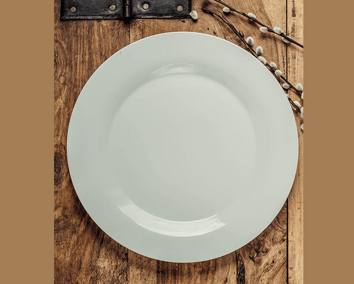 Buffet Plate 12-inch, from All Borough Party Rentals
