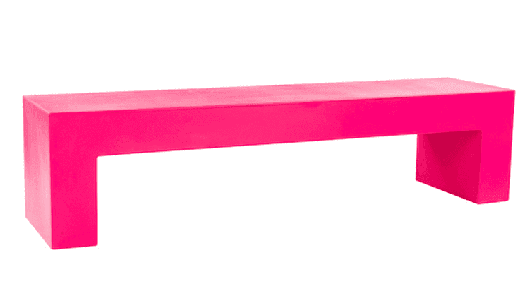 Vignelli Bench – Pink, from Lavish Event Rentals