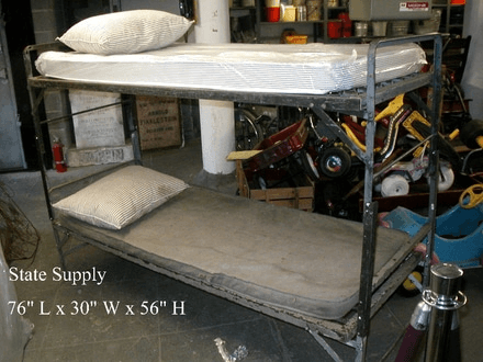 2 cots metal stacked with mattresses, 13147, from State Supply Props