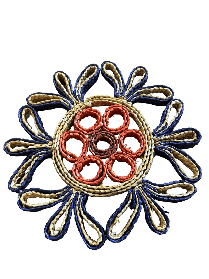 Handmade Woven Straw Trivet, 10278, from All Set Props