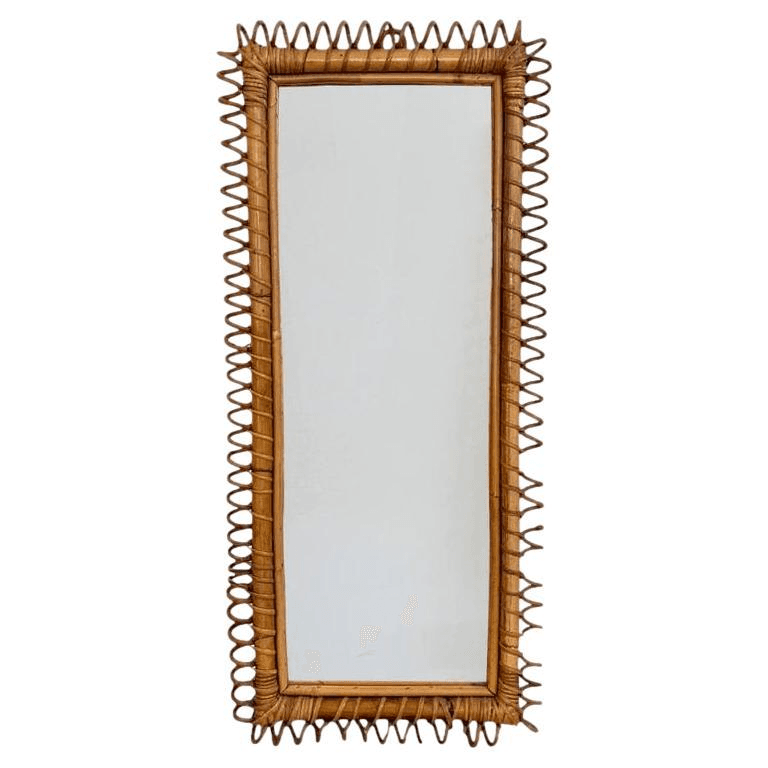 Rattan Mirror, 1950s Italy, f_45043612, from Merit