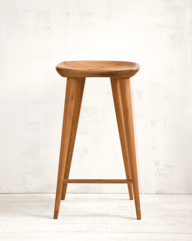 Taburet Wood Stool S001, S001, from Area Props NYC
