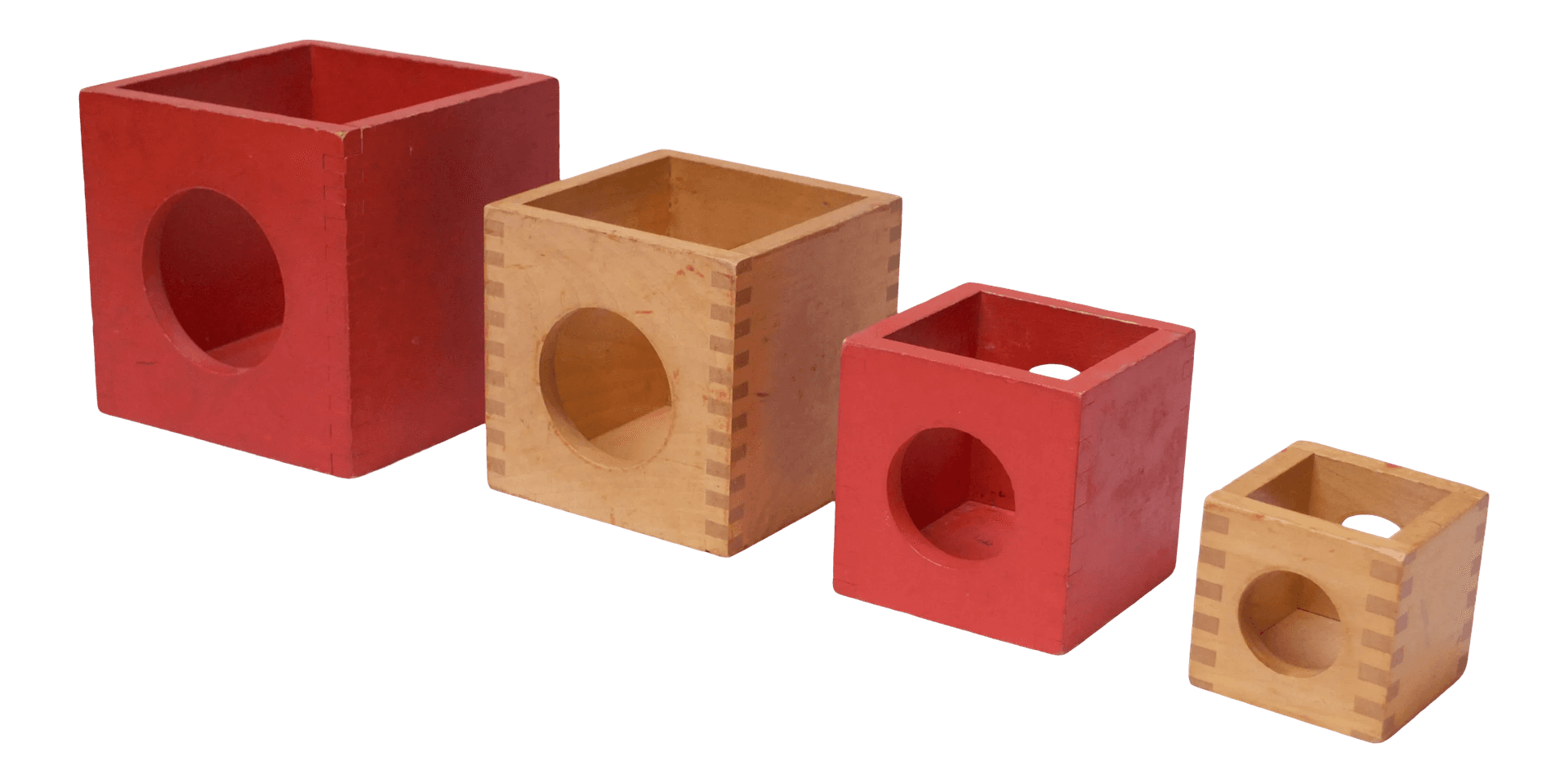 Set of Four Vintage Nesting Cubes by Creative Playthings of Finland, from Jarontiques