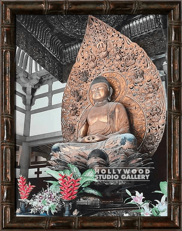 12x9 Amida Buddha Photo Bamboo, RE-109255, from Hollywood Studio Gallery