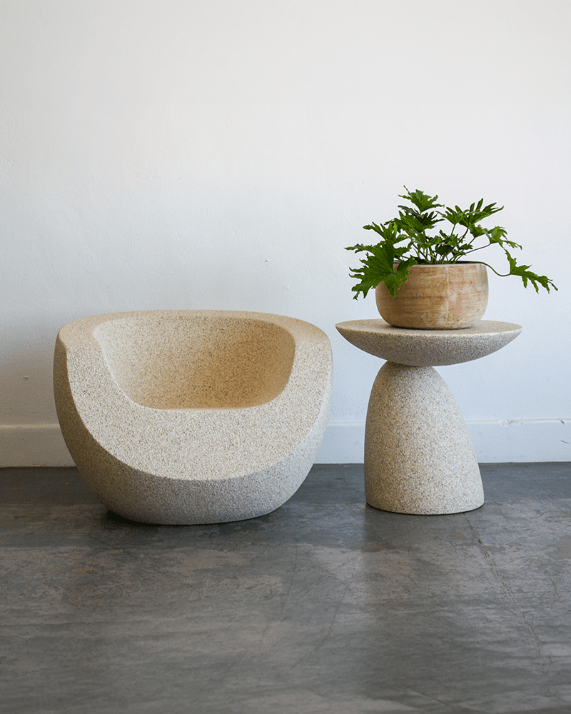 SADAF OUTDOOR CHAIR + SIDE TABLE, from Dupe