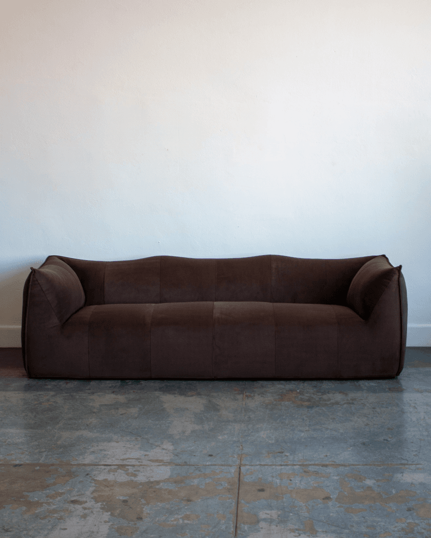 LEANDRO 3-SEATER SOFA - BROWN VELVET, from Dupe