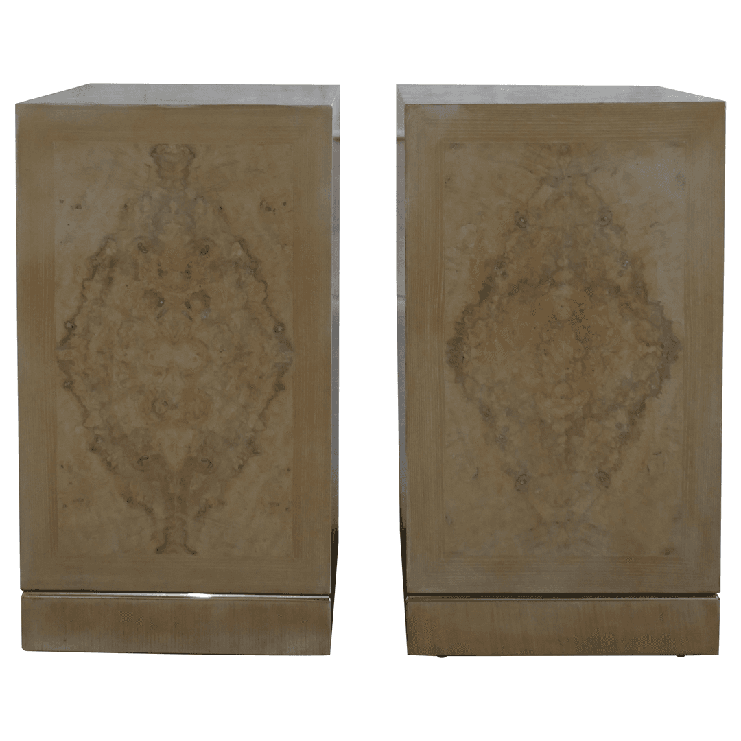 Mid-Century Burl Wood Pedestals by Drexel Heritage - Set of 2, f_43958802, from Casa de Barcelona
