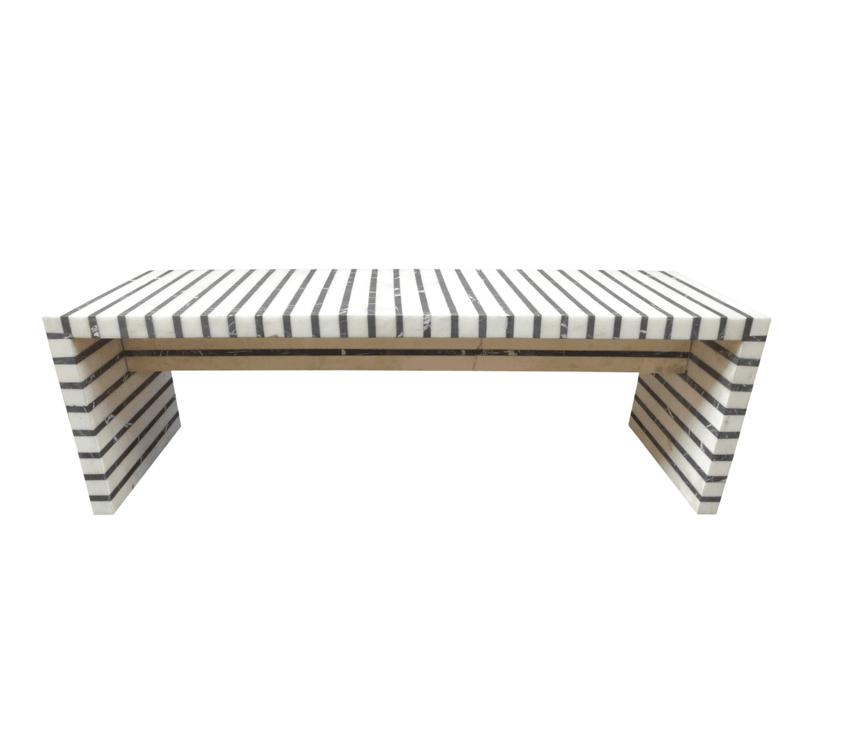 Black & White Striped Marble Coffee Table, from The Window