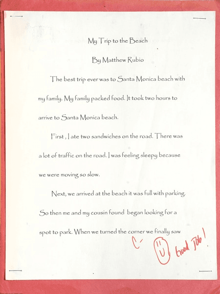 Cleared Kid & Teen Art: Essay: "My Trip to the Beach", UK00662, from Pinacoteca Picture Props