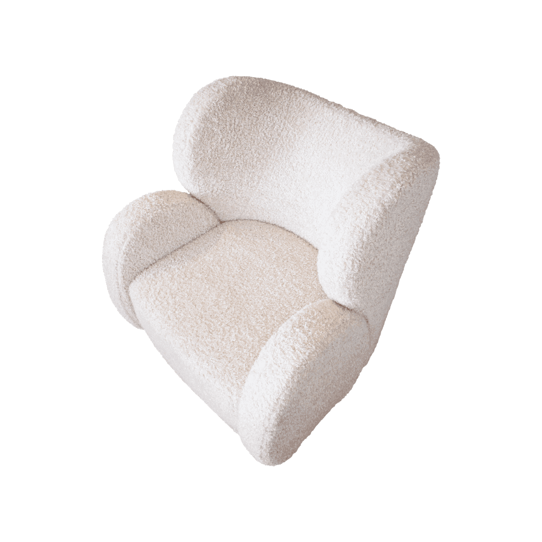 Galle Boucle Angelic Double Arm Chair Tan, from Galle 49