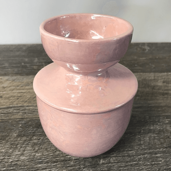 Vintage Ceramic Pink cinched neck Vase, PR0890, from Sandy Rose