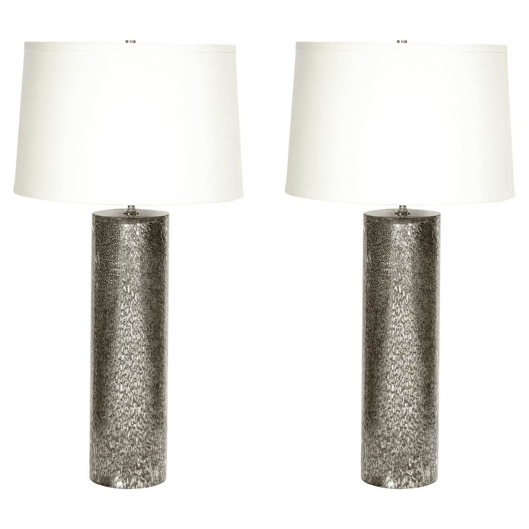 Pair of Modernist Hand-Blown Murano Glass Table Lamps with Murine Texturing, f_30550612, from High Style Deco