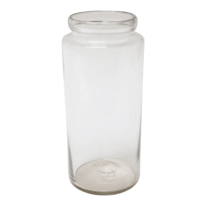 French Antique Blown Cylindrical Clear Glass Jar - Ten Available, from Jarontiques