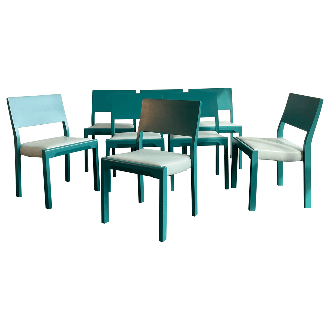 Set Of 8 Mid-Century Modern Dining Chairs By Thonet, f_40838382, from City Foundry