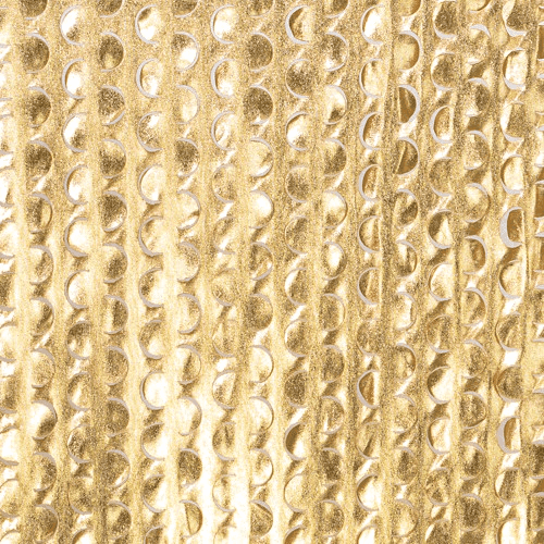 Frazzle Metallic FR Curtain Rental Gold, from Rose Brand