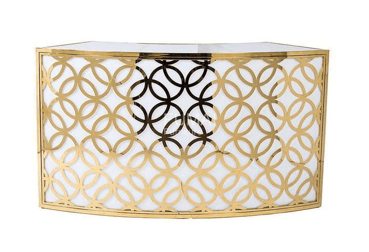 Gold Reflection Bar (Curve 6 ft.), from MK Music & Events