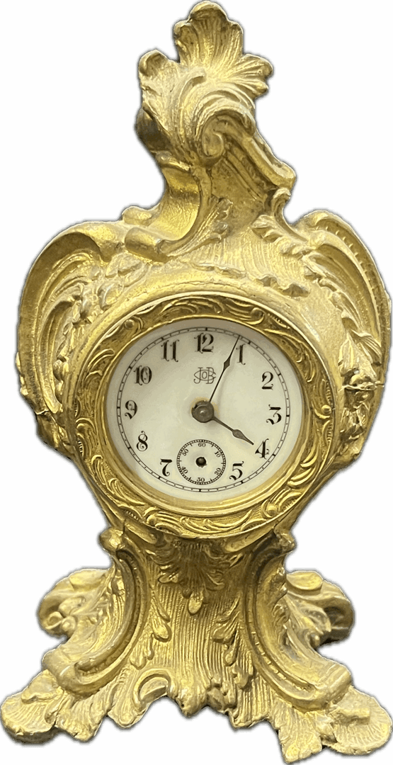 Antique Gilded Victorian Baroque Small Clock, 50000746, from Sweet Life