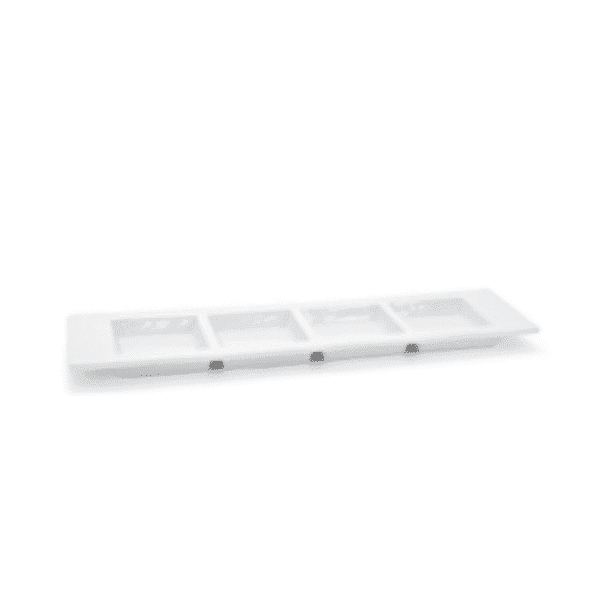 4 Compartment Dish – 12.5″x3.25″, from Atlas Event Rental