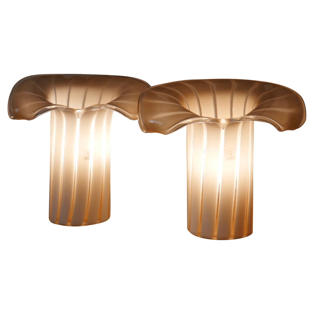 1960s Pair of Italian Vetri Murano Glass Table Lamps by Gino Vistosi, f_44001142, from Casa de Barcelona