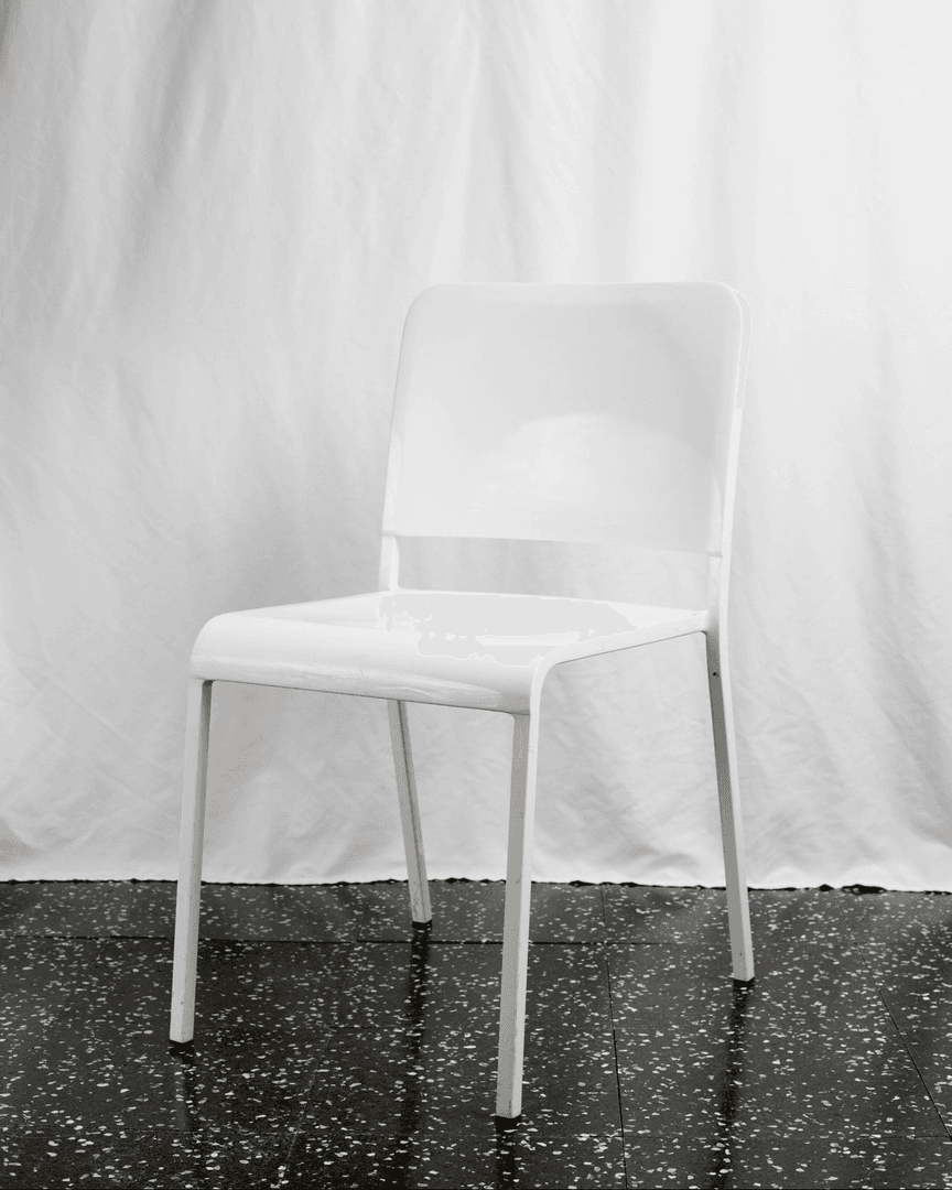 CH203 20-06 White Stacking chair, CH203, from Prop Haus