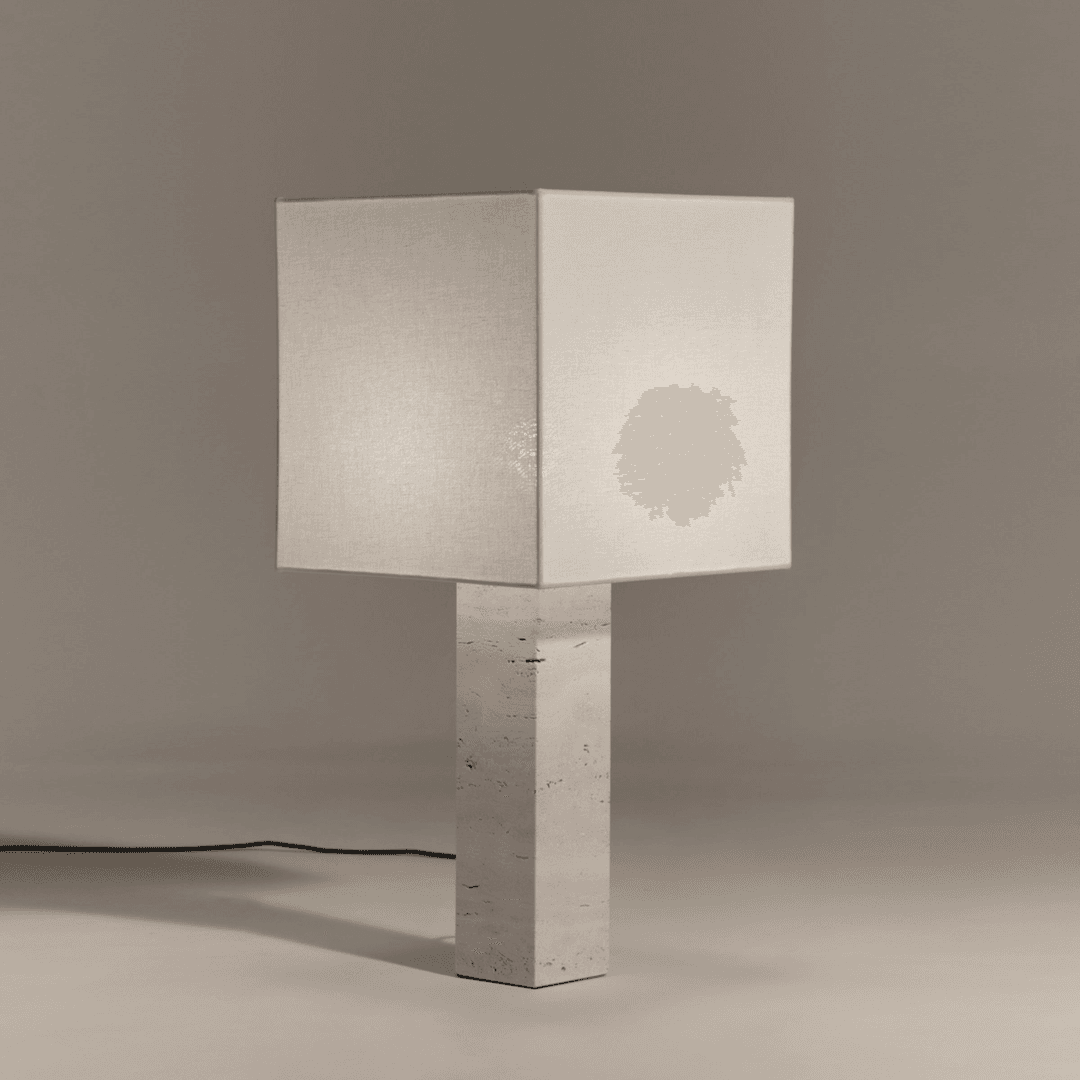 Roma Squared Large White Table Lamp by Nassi Lamps, from HOPP HOME