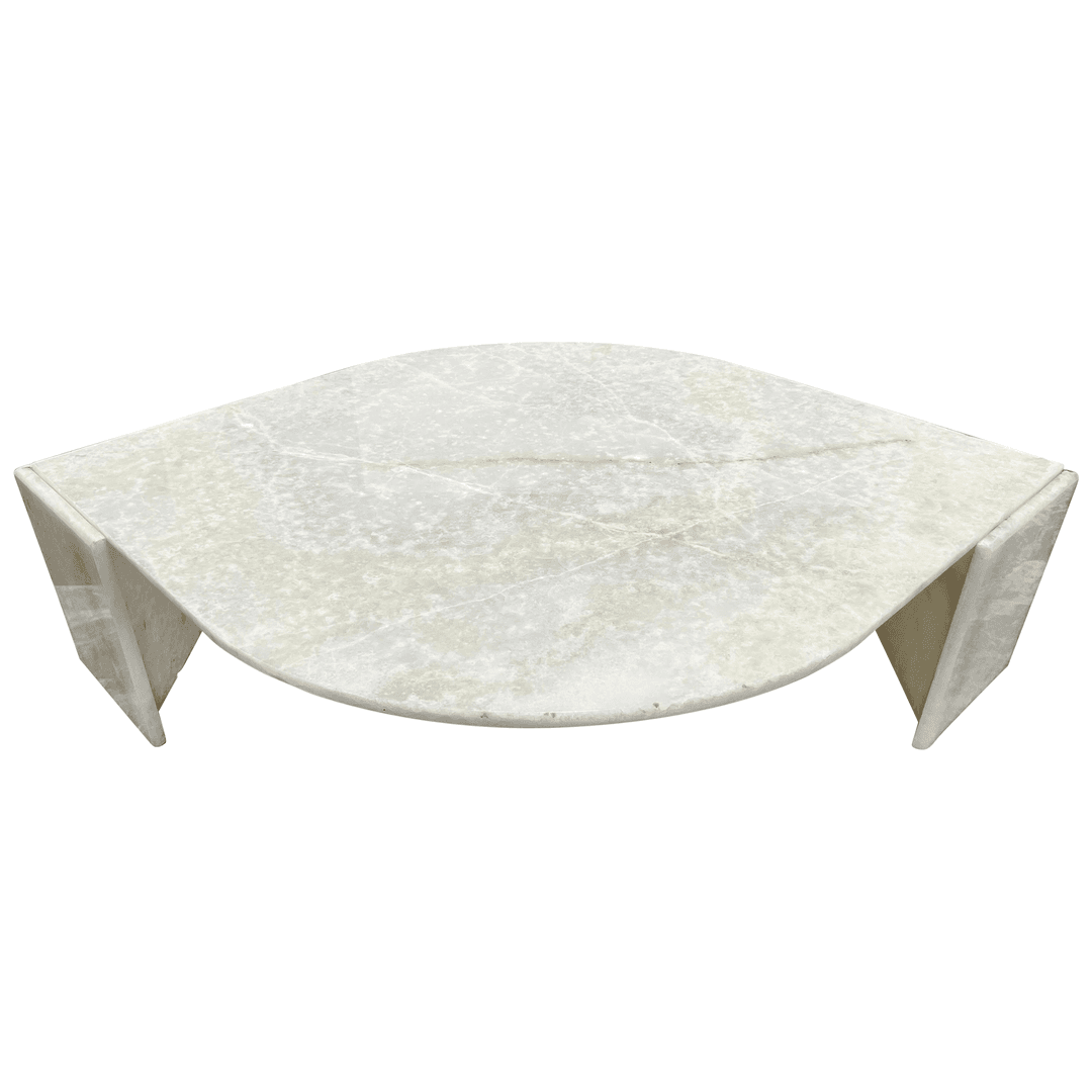 Italian Variegated Onyx Marble Teardrop Coffee Table, 1970s, f_26440482, from That Galerie, Inc.