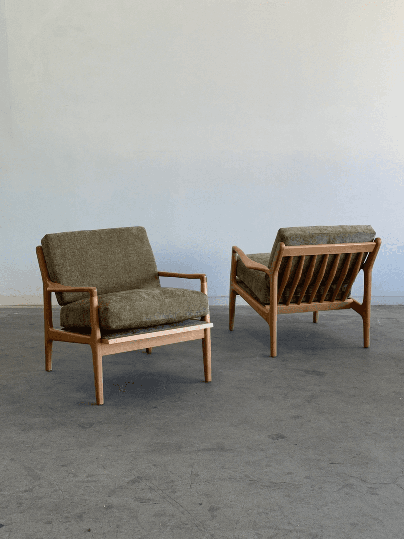 Made to Order Sculptural Loungers -Pair - Alder, from Vintage On Point