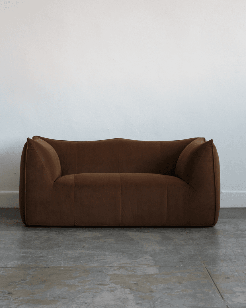 LEANDRO LOVESEAT SOFA, BROWN VELVET, from Dupe