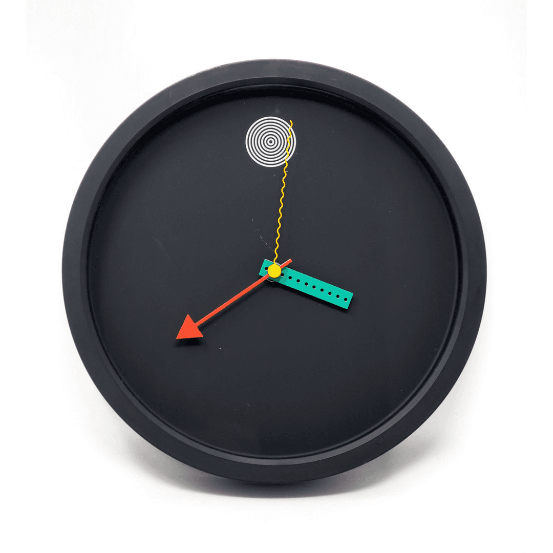 1980s Postmodern Wall Clock by Shohei Mihara for Wakita, TD1537, from Tenon