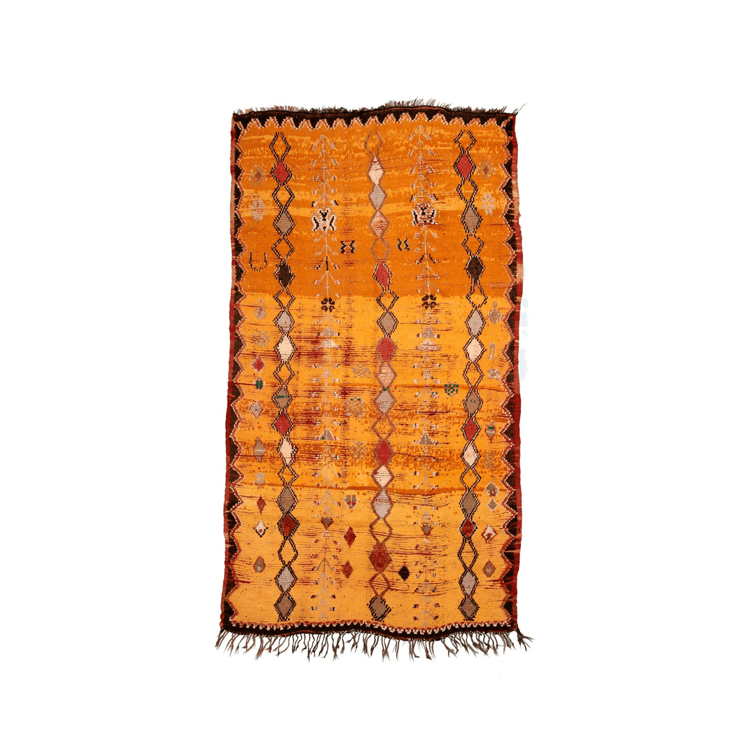 Mid Century Moroccan Taznakht geometric rug — 4'7 x 8'4, 654, from Steppe