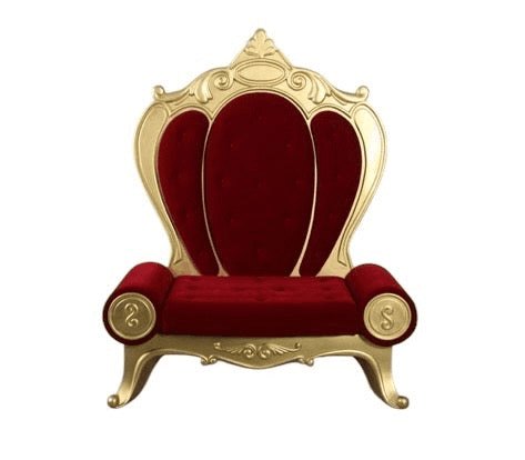 Adult Red Santa Throne Sofa, from Platinum Prop Rental