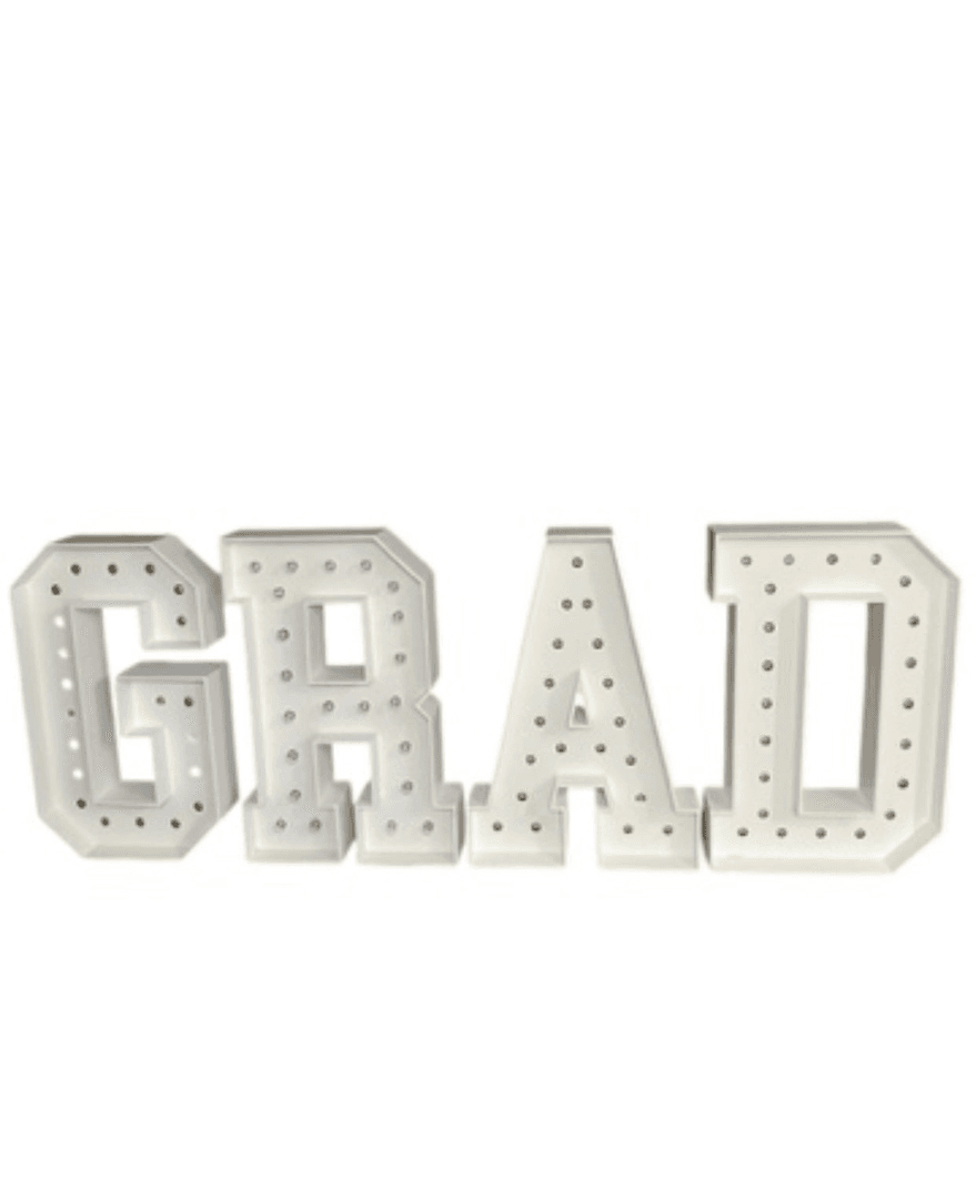 GRAD Marquee Letters, from Platinum Prop Rental