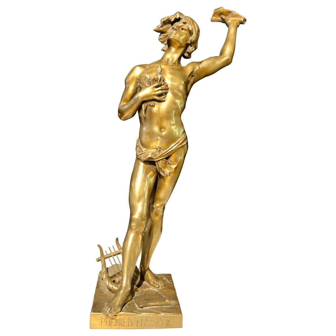 19th Century Antique Bronze by Joaquin Angles Listed "Premier Triomphe", 101-1684, from Greenwich Living Design
