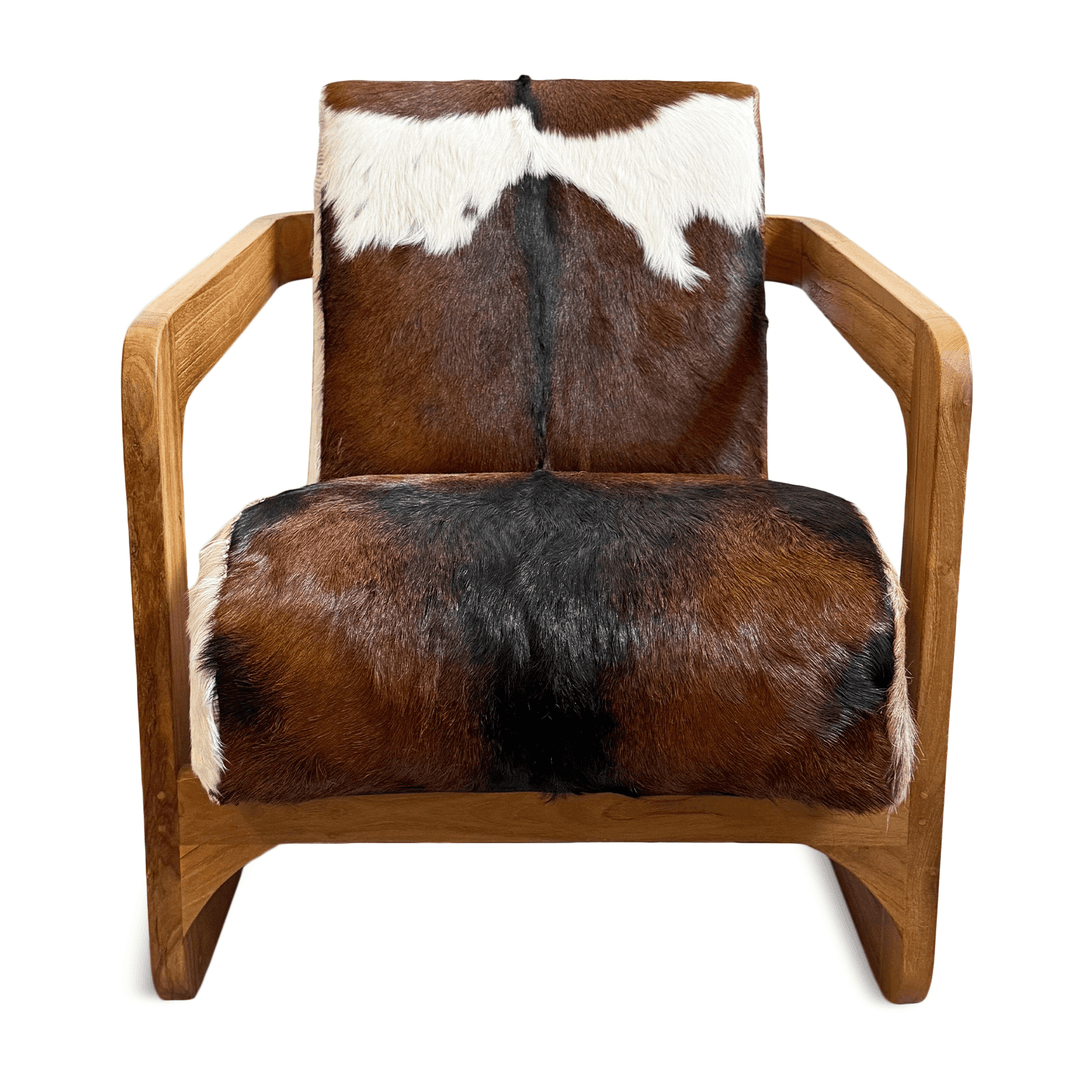 Brown & White Deco Cow Chair, T0433C, from Design Mix Furniture