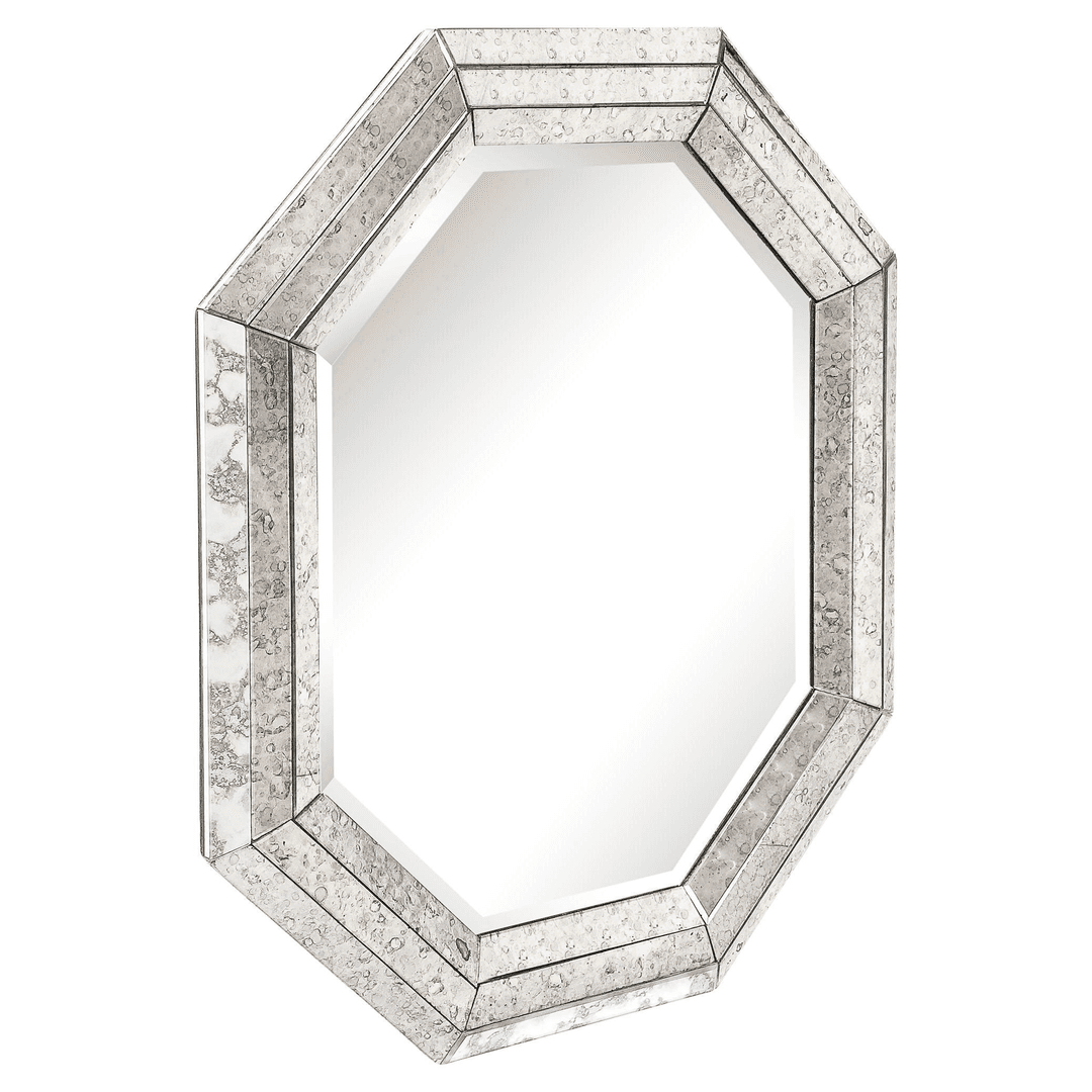 Mid-Century Modernist Tessellated Octagonal Smoked Antiqued Mirror Border, f_42462562, from High Style Deco