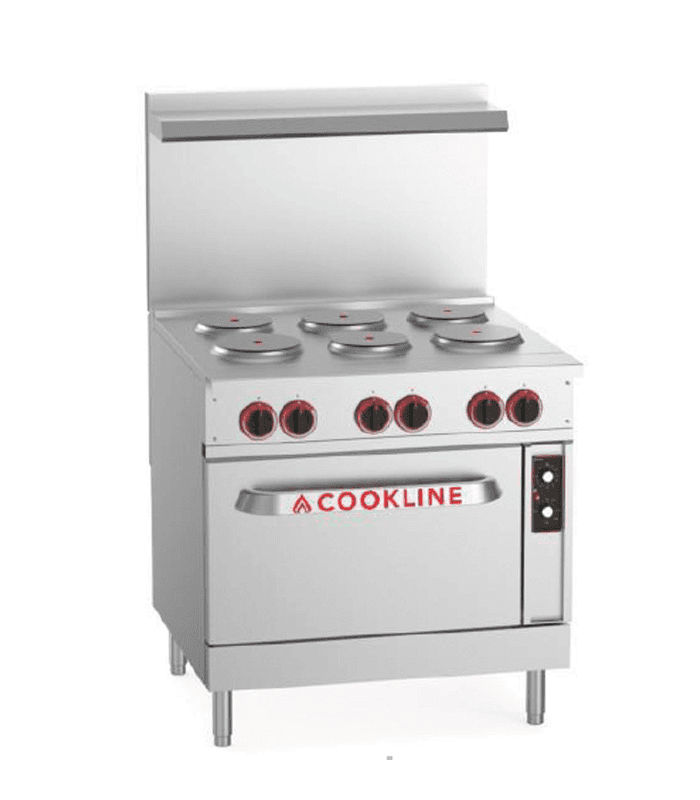 36″ Electric Range with 6 Burners, 208V, from Athens Rental Services